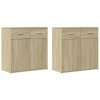 Příborníky 2 ks dub sonoma 79 x 38 x 80 cm kompozitní dřevo 3276618