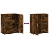 Příborníky 2 ks kouřový dub 60 x 31 x 70 cm kompozitní dřevo 3276557