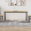 Jídelní stůl Corona šedý 160 x 80 x 75 cm masivní borové dřevo 4005718