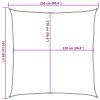 Stínicí plachta světle šedá 2,5 x 2,5 m 100% polyester oxford 4000400