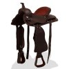 Westernové sedlo pro koně, set, pravá kůže 16" hnědé 91348