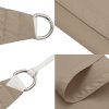 Stínící plachta oxfordská látka obdélníková 2 x 5 m taupe 135424