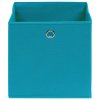 Úložné boxy 10 ks bledě modré 32 x 32 x 32 cm textil 288375