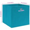 Úložné boxy 10 ks bledě modré 32 x 32 x 32 cm textil 288375