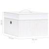 Bambusové úložné boxy 4 ks bílé 320766