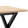 Konferenční stolek s X rámem 80x50x40 cm borové dřevo a ocel 3282684