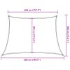 Stínicí plachta 160 g/m² lichoběžník světle šedá 4/5 x 3 m HDPE 4002072