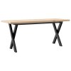 Konferenční stolek s X rámem 110x40x45,5 cm borovice a ocel 3282755