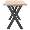 Konferenční stolek s X rámem 110x40x45,5 cm borovice a ocel 3282755