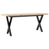 Konferenční stolek s X rámem 110x40x45,5 cm borovice a ocel 3282755