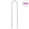 Zemní kolíky tvaru U 50 ks 15 x 3,5 cm pozinkovaná ocel 4009364