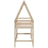 Patrová postel s žebříkem a střechou 90 x 190 cm borovice 3282114