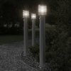 Venkovní stojací lampa s čidlem stříbrná 110 cm nerezová ocel 4006367