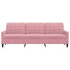 3místná pohovka růžová 210 cm samet 4007647