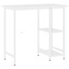 PC stůl bílý 80 x 40 x 72 cm MDF a kov 20555