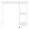 PC stůl bílý 80 x 40 x 72 cm MDF a kov 20555