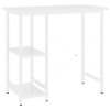 PC stůl bílý 80 x 40 x 72 cm MDF a kov 20555
