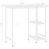 PC stůl bílý 80 x 40 x 72 cm MDF a kov 20555