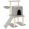 Škrabadlo pro kočky se sisalovými sloupky světle šedé 96,5 cm 172077