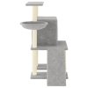 Škrabadlo pro kočky se sisalovými sloupky světle šedé 96,5 cm 172077