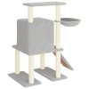Škrabadlo pro kočky se sisalovými sloupky světle šedé 96,5 cm 172077