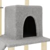 Škrabadlo pro kočky se sisalovými sloupky světle šedé 96,5 cm 172077