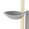 Škrabadlo pro kočky se sisalovými sloupky světle šedé 96,5 cm 172077