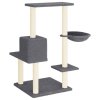 Škrabadlo pro kočky se sisalovými sloupky tmavě šedé 95 cm 172075