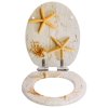 WC sedátko s funkcí pomalého sklápění MDF motiv mořské hvězdice 143929
