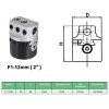 15dílný set vyvrtávacích bitů 50 mm vyvrtávací hlava MT3-F1-12 146684