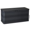 Zahradní úložný box černý 117 x 45 x 56 cm 43708