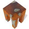 Stolička masivní teak a pryskyřice 243470