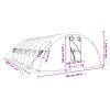 Skleník s ocelovým rámem bílý 40 m² 8 x 5 x 2,3 m 3188096