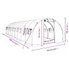 Skleník s ocelovým rámem zelený 30 m² 10 x 3 x 2 m 3188042