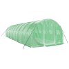 Skleník s ocelovým rámem zelený 30 m² 10 x 3 x 2 m 3188042