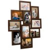 Kolážový fotorámeček na 10x(10x15 cm) obrázek tmavě hnědý MDF 332778