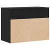Lavice s botníkem černá 60 x 30 x 45 cm kompozitní dřevo 808739