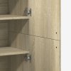 Skříň highboard dub sonoma 80 x 35 x 180 cm kompozitní dřevo 3276653