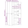 Skříň highboard dub sonoma 80 x 35 x 180 cm kompozitní dřevo 3276653
