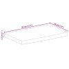 Stolní deska živá hrana 40 x 20 x 2,5 cm masivní mangovník 370510