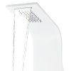 Sprchový panel set hliníkový 20 x 44 x 130 cm bílý 142995