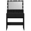 Toaletní stolek s LED černý 80 x 41 x 134,5 cm 848186
