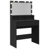 Toaletní stolek s LED černý 80 x 41 x 134,5 cm 848186