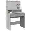 Toaletní stolek s LED šedý sonoma 80 x 41 x 134,5 cm 848190