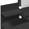 Toaletní stolek s LED černý 100 x 40 x 130 cm 848200