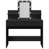 Toaletní stolek s LED černý 100 x 40 x 130 cm 848200