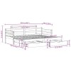 Válenda s přistýlkou a zásuvkami bez matrace bílá 90x200 cm 3302238
