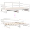 Válenda s přistýlkou a zásuvkami bez matrace bílá 90x200 cm 3302238