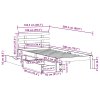 Rám postele se zásuvkami bílý 100 x 200 cm masivní borové dřevo 3302007
