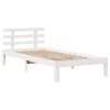 Rám postele se zásuvkami bílý 100 x 200 cm masivní borové dřevo 3302007